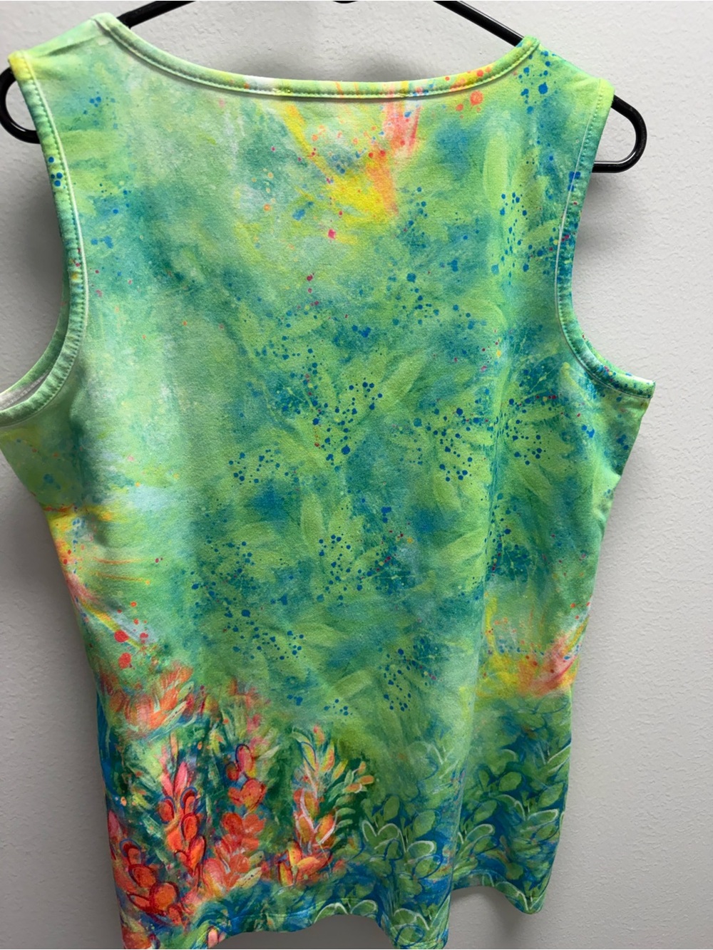 Leoma Lovegrove Green Floral Scoop Neck Tank - Picture 3 of 3